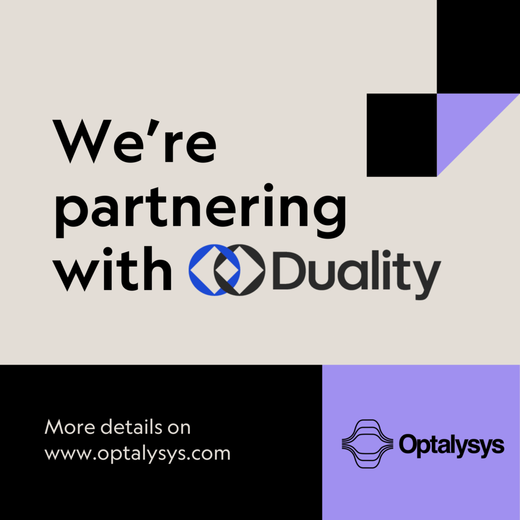 Graphic announcing partnership with Duality, featuring the message 'We're partnering with Duality' alongside the company logo and a website link.