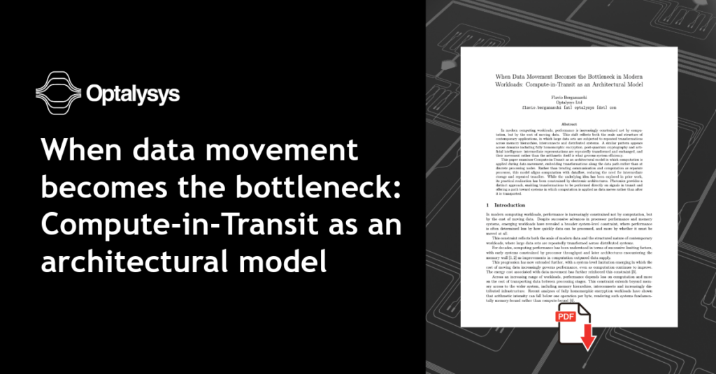 Data movement bottleneck compute in transit