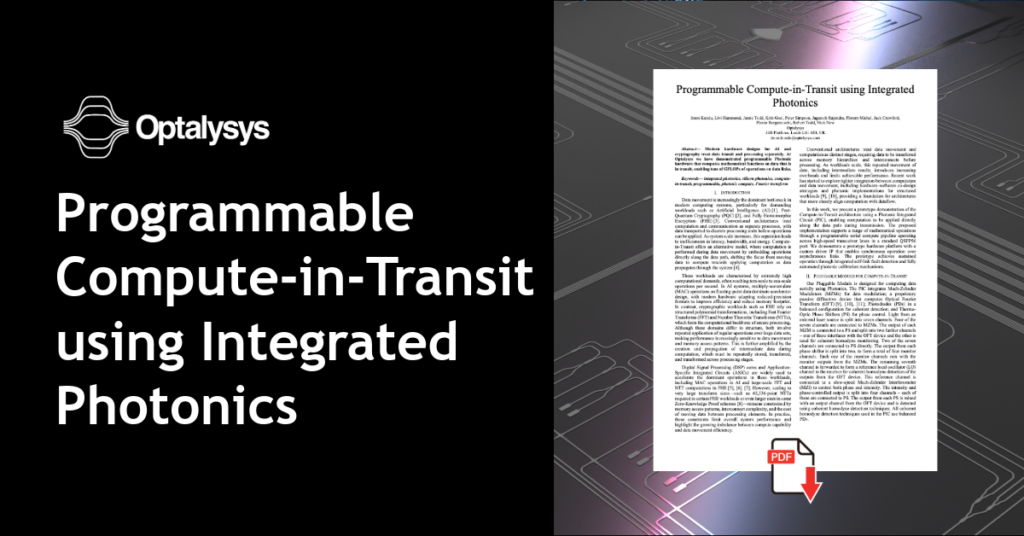 Programmable compute in transit using integrated photonics